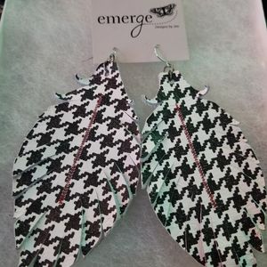 Emerge leather earrings.  Simply Obsessed Boutique